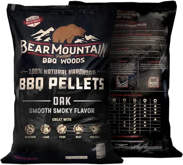 Bear Mountain BBQ Premium All Natural Oak Hardwood Smoker Pellets