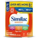 Similac Sensitive Powder Baby Formula, 29.8-oz Can