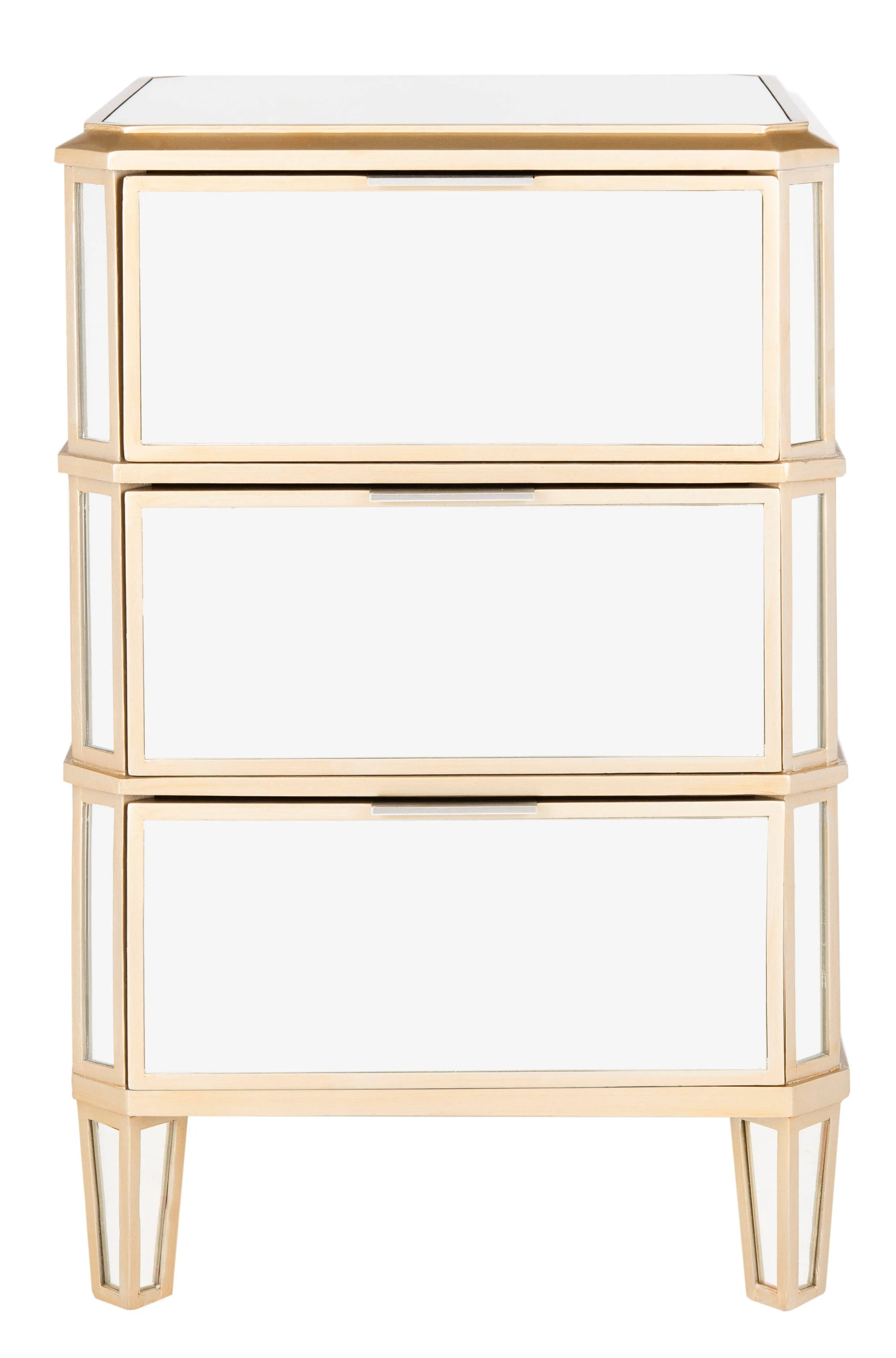 Safavieh Giana 3 Drawer Mirrored Nightstand, Reduced Price 2172702532 NST6601A