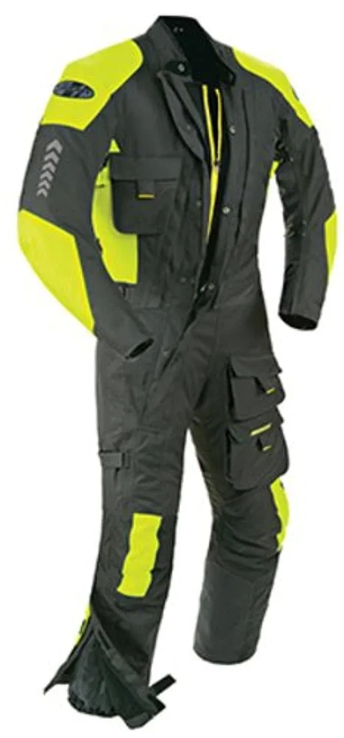 Joe Rocket Survivor One-Piece Suit - Large/Black/Hi-Viz Neon