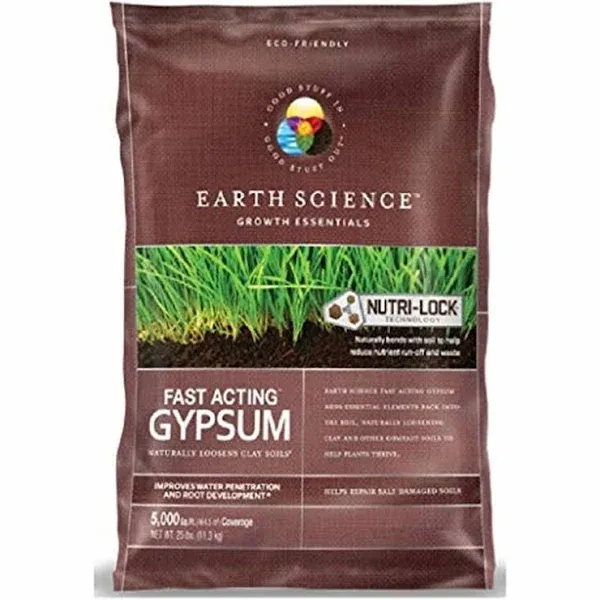 Earth Science Fast Acting Gypsum, 25 lbs