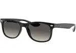 Ray-Ban Junior 47mm Wayfarer Mirrored Sunglasses in Black/Blue Mirror at Nordstrom