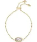 Kendra Scott Elaina Adjustable Chain Bracelet in Ivory Mother-of-Pearl