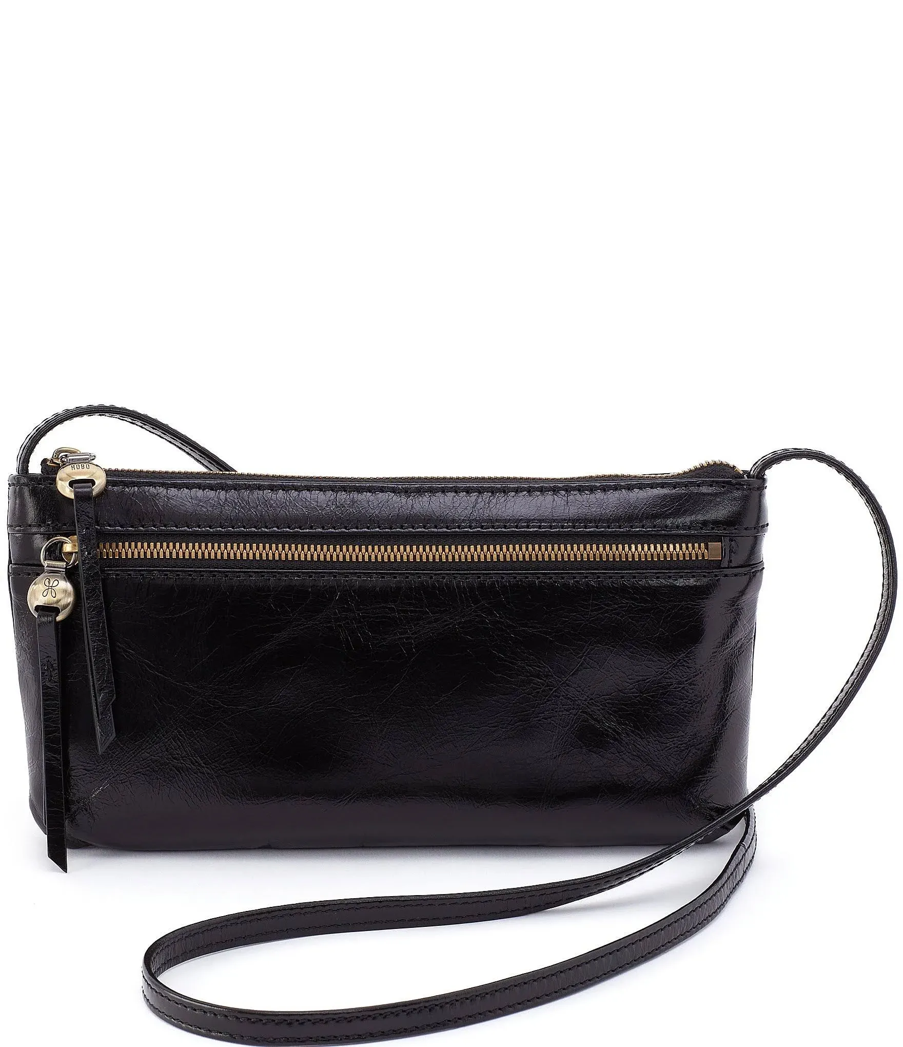 Cara Leather Crossbody Bag In Black