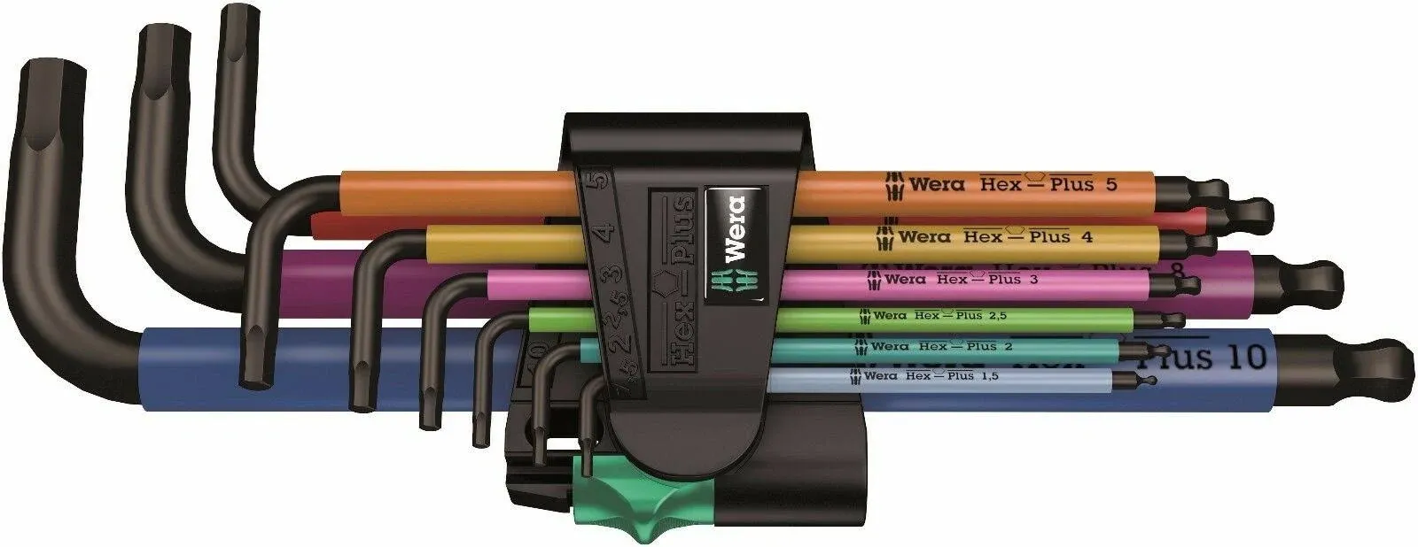 Wera 950/9 Hex-Plus L-Key Hex Wrench Set - Metric Multicolor