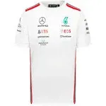 New 2023 Mercedes AMG Petronas F1 Team Driver T-Shirt - White | Craze Racewears