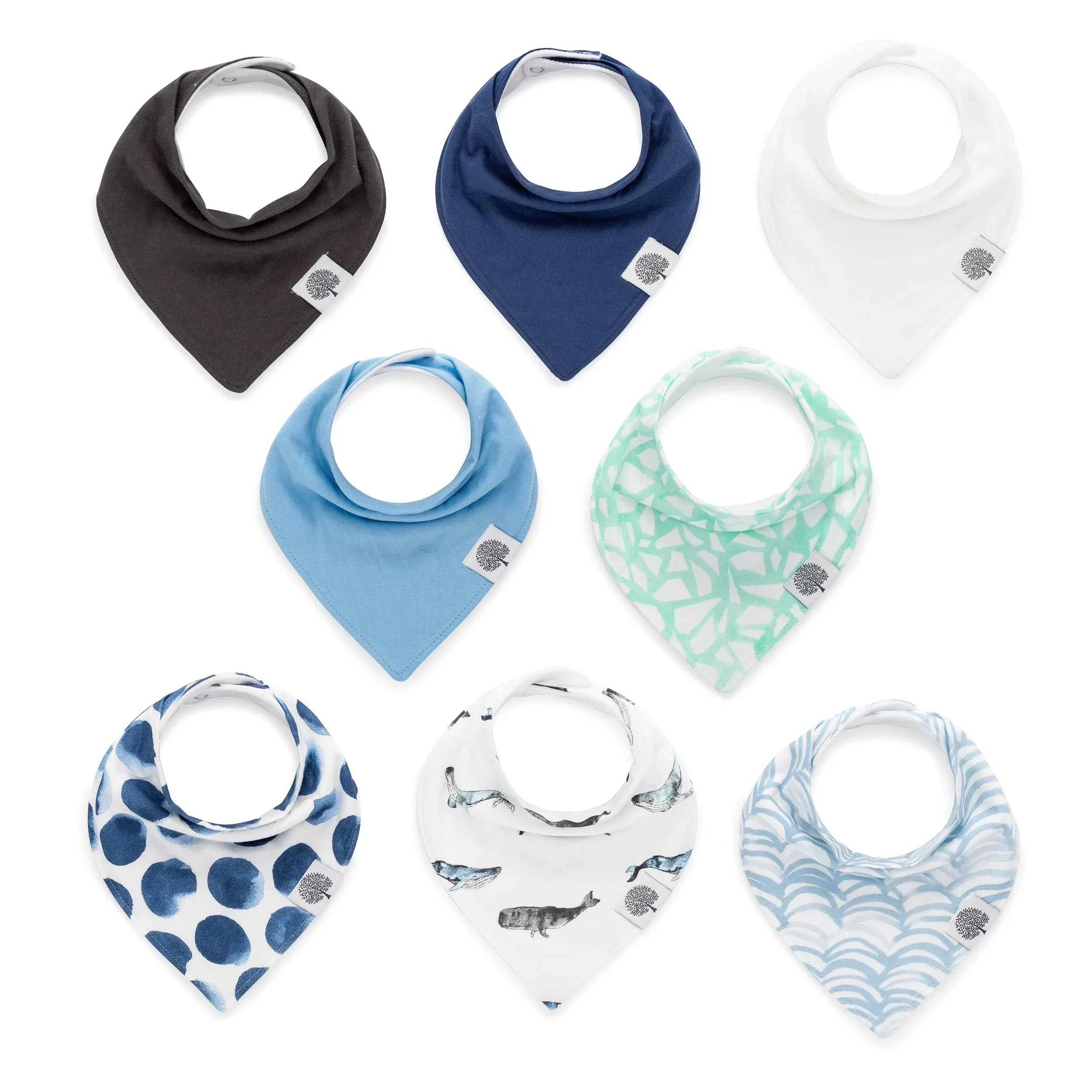 Parker Baby Co. 8 Pack Bandana Drool Bibs - Arctic Set