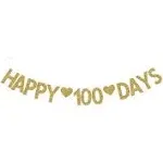 Happy 100 Days Banner Baby&#039;s 100 Days Party Decor Wedding/fall In Love100 Days G