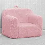 Delta Children Cozee Sherpa Kids Chair in Pink