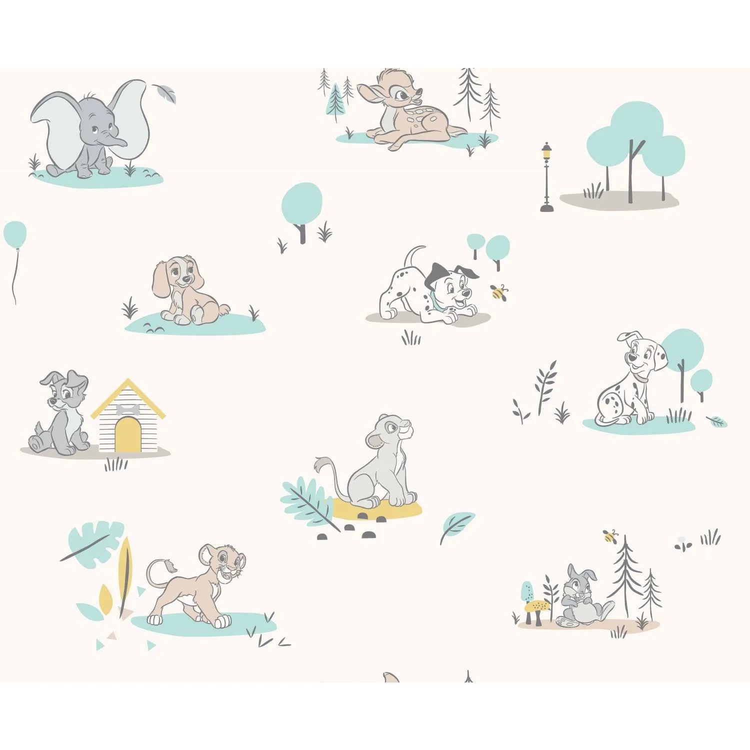 Roommates Disney Baby Animals Peel & Stick Wallpaper