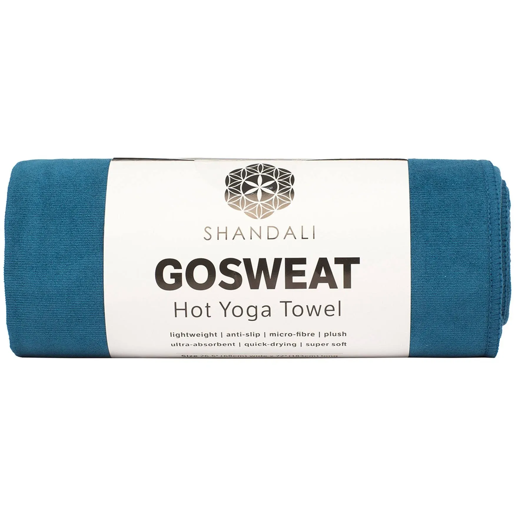 Shandali Gosweat Hot Yoga Towel Evening Blue Standard - 26.5 x 72