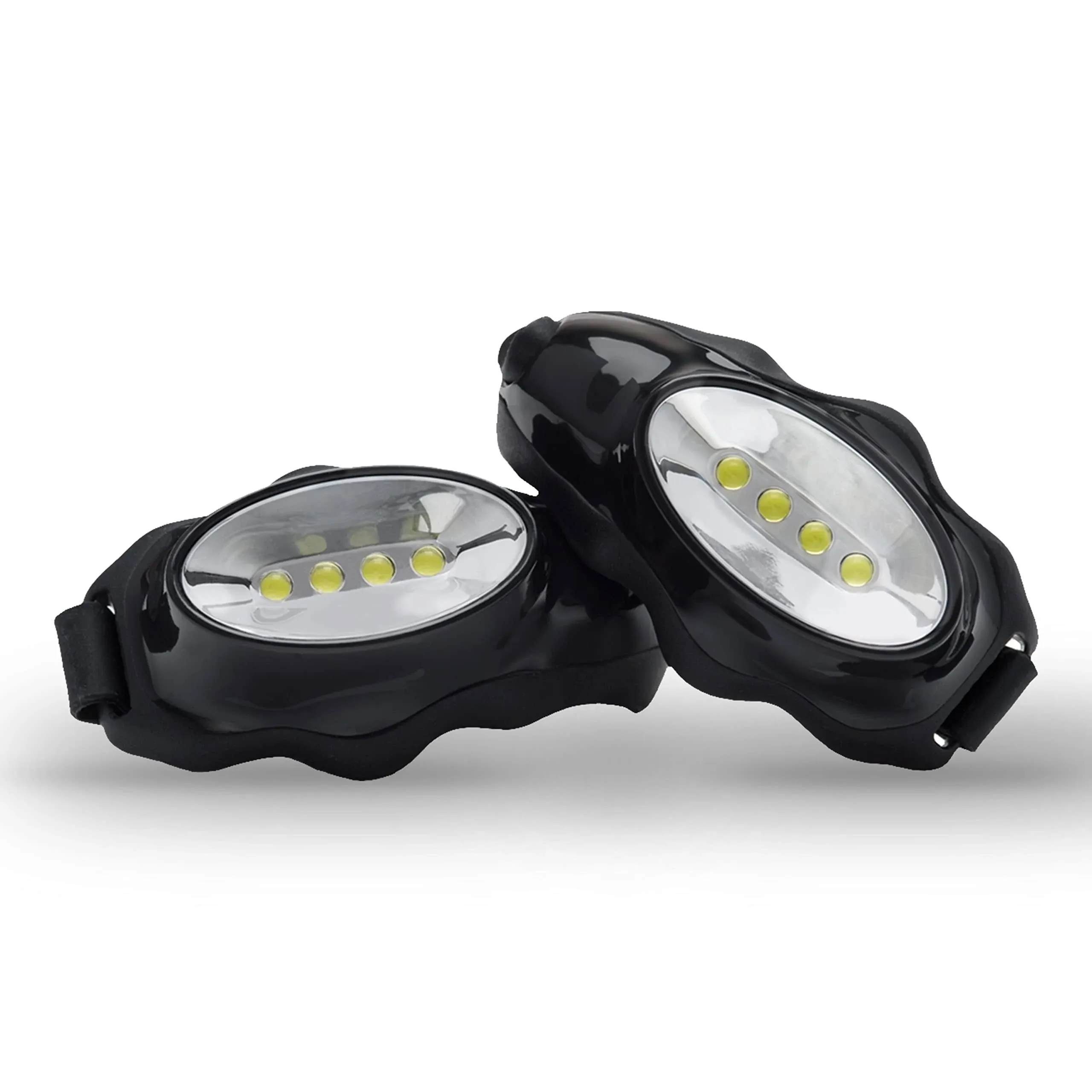 2-Pc Flashlights for Runners and Walkers - Dog Walking Flashlight - Grab and Go Lightweight Night Running Light (Black)