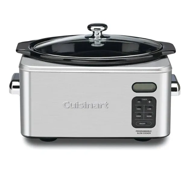 Cuisinart PSC-650 Slow Cooker, 320 W, 6.5 qt Capacity, Ceramic/Stainless Steel