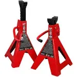 BIG RED Torin 1 Pair Steel Jack Stands, 12 Ton (24,000 lb) Capacity, Red