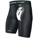 Shock Doctor Boy's Youth Core Compression Short with Bioflex Cup, Black, M