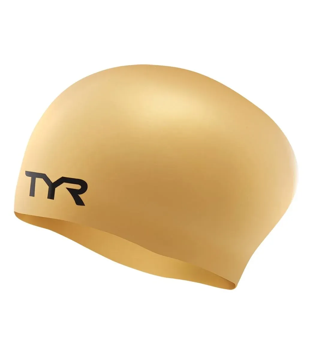 TYR Long Hair Swim Cap Grey