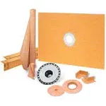 Kerdi-Shower-Kit 38" x 60" Offset PVC Flange 2"