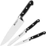 ZWILLING Professional &#034;S&#034; 4&#034; Paring 5&#034; Utility 8&#034; Chef&#039;s 3 PC Starter Knife Set