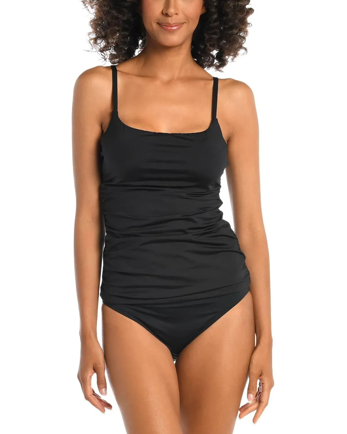 La Blanca Women's Standard Island Goddess Lingerie Strap Tankini Swimsuit Top