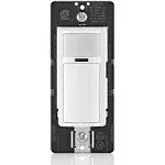 Leviton Decora Vacancy Motion Sensor In-Wall Switch Manual-On 15A Single Pole Multi-Way Or Multi-Sensor White With Ivory/Light Almond Faceplates (DVS15-1LZ)