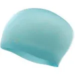 TYR Long Hair Silicone Swim Cap Light Blue