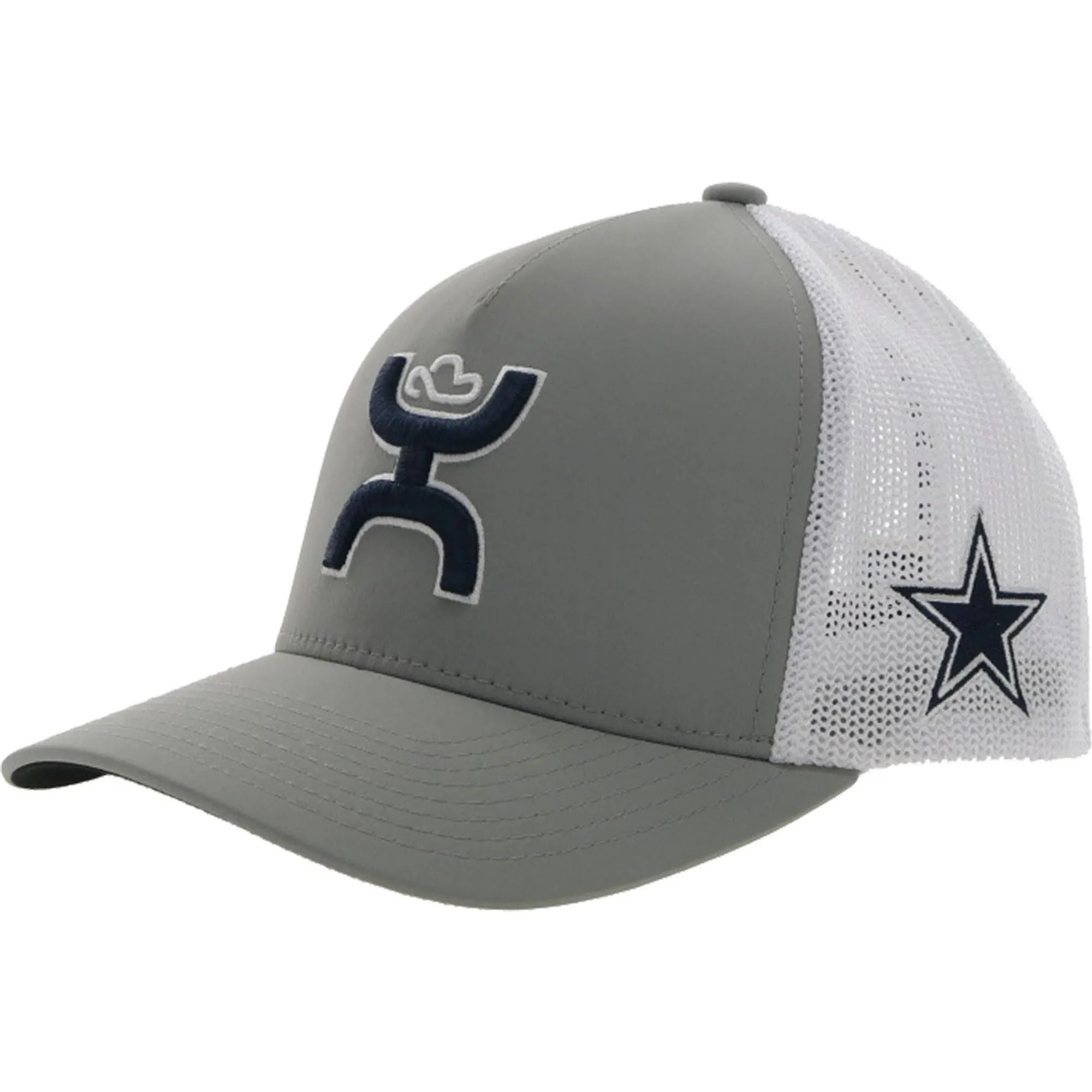 Hooey Men's Gray/White Dallas Cowboys Trucker Flex Hat