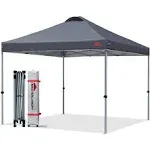 Leisure Sports Durable EZ Pop-Up 10x10/12x12 Canopy Tent with Vented Top 10x10 / Dark Grey