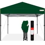 Best Choice Products 10x10ft Easy Setup Pop Up Canopy Instant Portable Tent w/ 1-Button Push, Carry Case - Forest Green