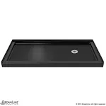 DreamLine DLT-1132601-88 Slimline Black 32" x 60" Single Threshold Shower Base Left Hand Drain