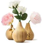 Small Gold Bud Vases – Gold Flower Vase Set of 3 – Gold Decor – Single Flower ...