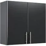 Prepac Elite 2-Door Stackable Wall Mounted Storage Cabinet, 16" D x 32" W x 24" H, Drifted Gray