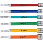 Wiha 70487 6 Piece Color Coded Magnetic Nut Setter Metric Set