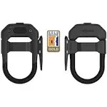 Hiplok DXF Wearable U-Lock with Frame Clip - 3.34 x 5.9" Keyed Black