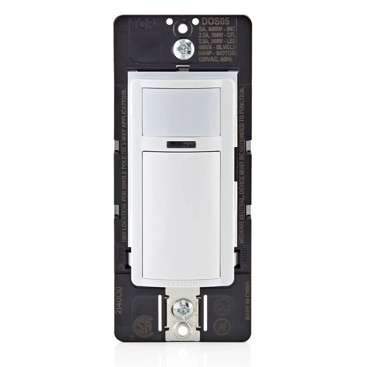 LEVITON 5 Amp Single Pole 3-Way Decora Motion Sensor In-Wall Switch Auto-On