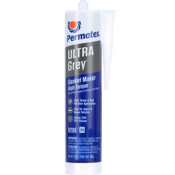 Permatex 82195 Ultra Grey Rigid High-Torque RTV Silicone Gasket Maker, 13 .