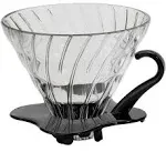 Hario V60 Glass Coffee Dripper - Black Size 02