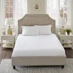 Sleep Philosophy - All Natural Cotton Percale Quilted Mattress Pad - Twin - White