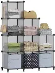 HOMIDEC Closet Organizer, 9-Cube Closet Organizers and Storage, Portable Closet Storage Shelves,Closet Organizer Storage Shelves, Clothes Storage Organizer for Garment Racks, Closet, Wardrobe