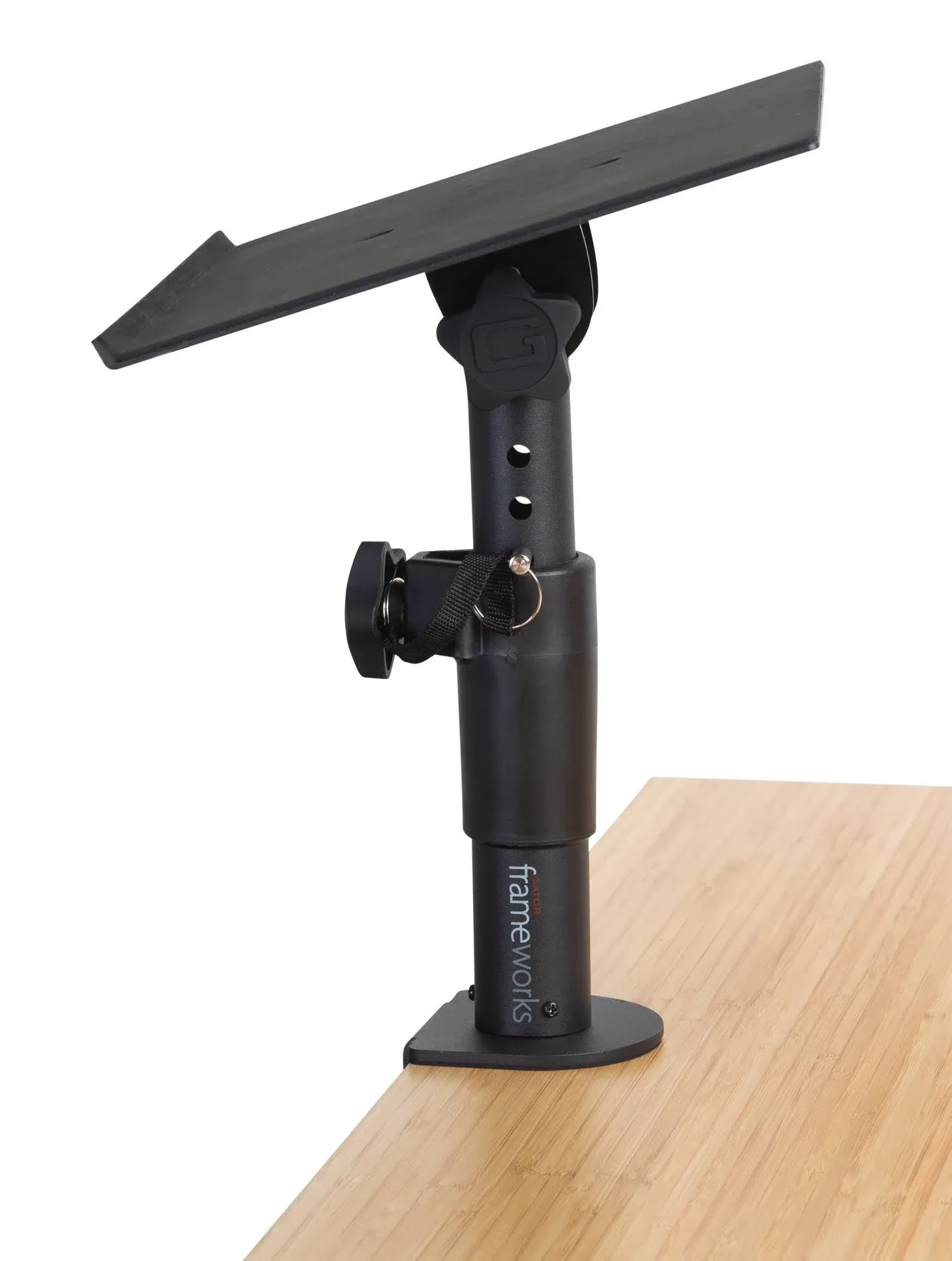 Gator GFWSPKSTMNDSKCMP Frameworks Clamp-On Studio Monitor Stand