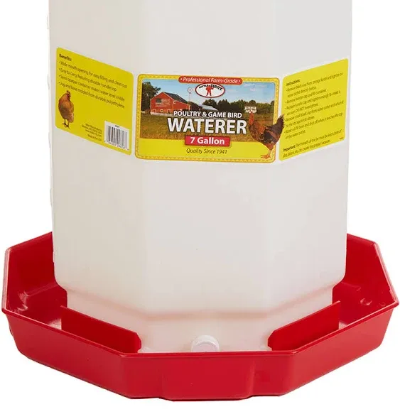 Little Giant 7 Gallon Plastic Poultry Waterer