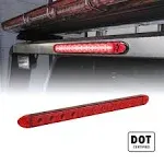 TRUE MODS 16 Inch 11 Red 12V LED Trailer Light Bar [DOT Compliant] [IP65 Waterproof] [Park Brake Turn Signal] Running Marker ID Rear Tail Lightbar for 80" Cargo Motorcycle Utility Marine Boat Trailers