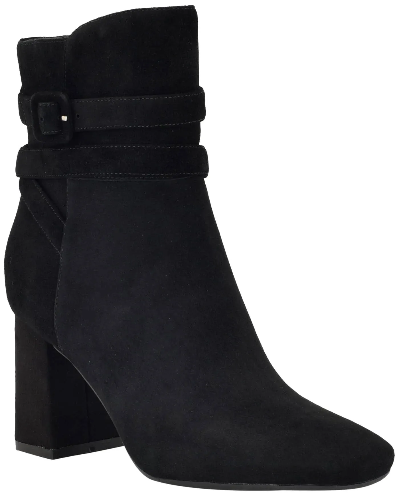 Nine West Quena Women's 9x9 Suede Block Heel Dress Boots, Size: 8.5, Black