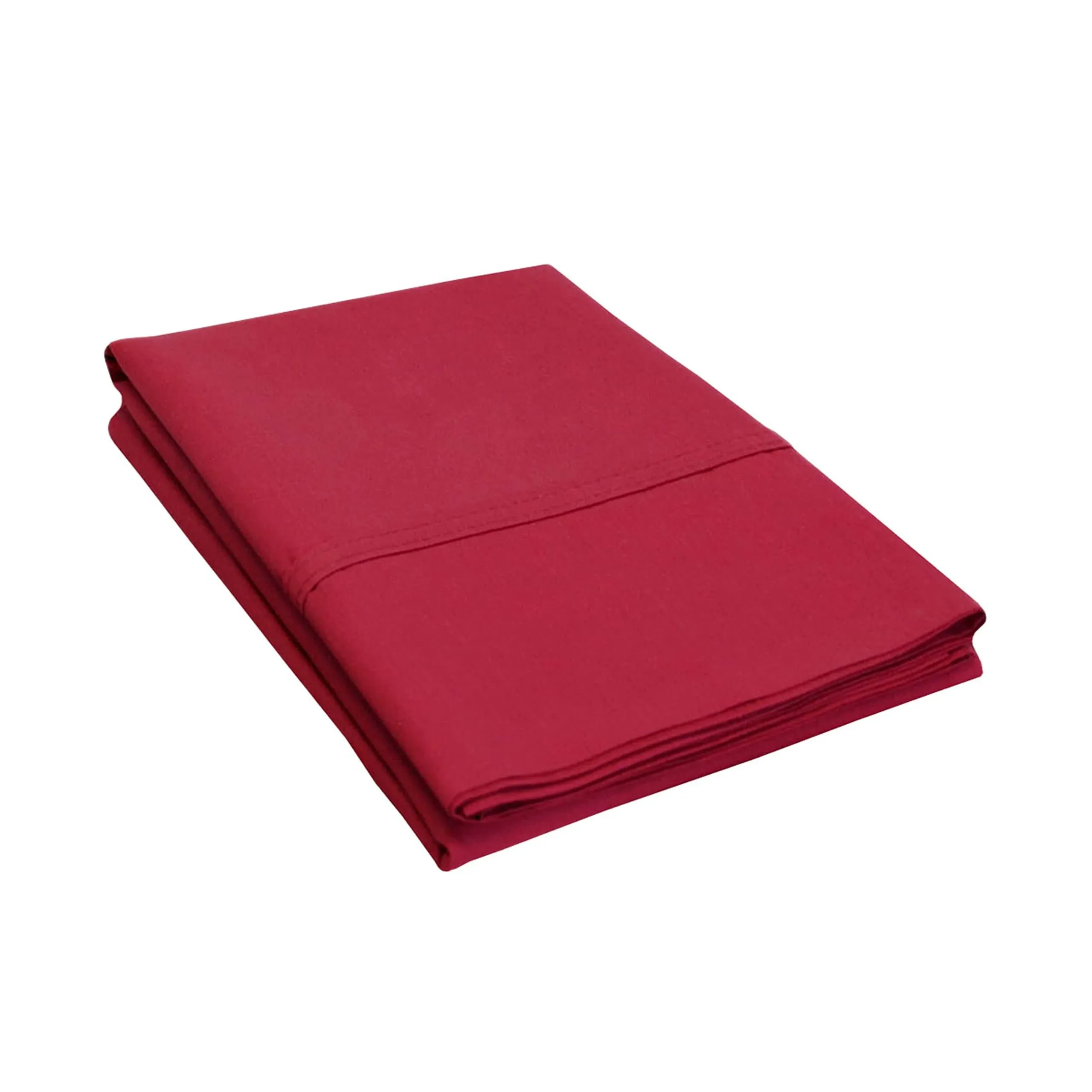 Superior Tierney Cotton Percale Pillowcase Set, King, Burgundy