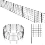 19 Packs No Dig Decorative Garden Fence for Yard, 20 Ft(L) X 24 in(H) Animal Barrier Fence, Rustproof Metal Garden Fence Border for Dog, Rabbits, and Patio Temporary Fence Stakes Defense