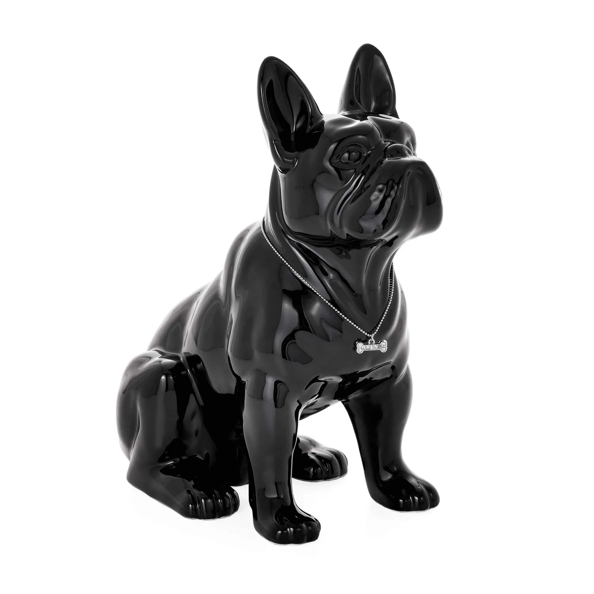 Torre & Tagus Sitting French Bulldog - Black