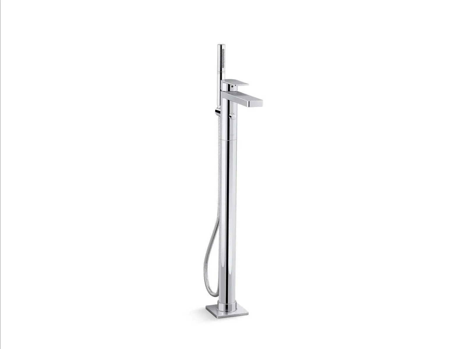 Kohler K-T23492-4-BN Vibrant Brushed Nickel Parallel Floor-Mount Bath Filler Trim