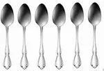 Oneida Chateau Teaspoons - Set of 6 Stainless Steel 18/8