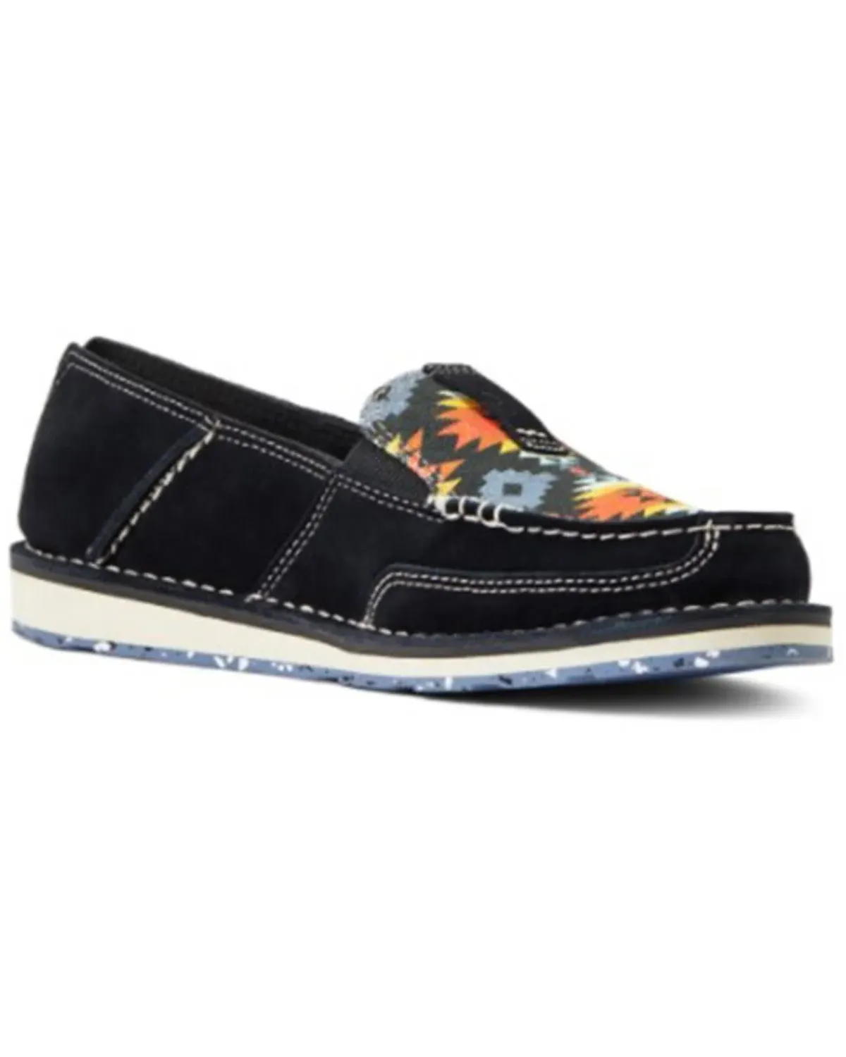 Ariat Women's Cruiser Casual Shoes - Black Suede/Deepest Aztec