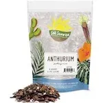 Anthurium Plant Potting Soil Mix, Indoor Houseplant Custom Blend for Flowering Anthuriums 4 Quarts