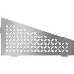 Schluter Quadrilateral- SHELF-E - Corner Shelf for Tiled Walls - Floral Design